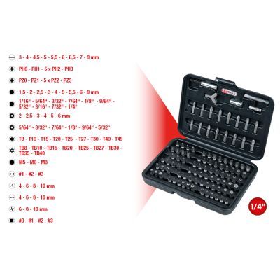 Kit, screwdriver bits KS TOOLS 911.2026