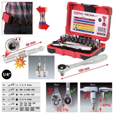 Kit, screwdriver bits KS TOOLS 918.3010