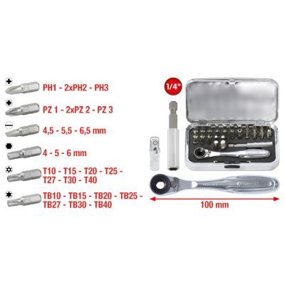 Kit, screwdriver bits KS TOOLS 918.4600