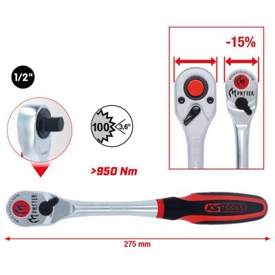 Reversible Ratchet KS TOOLS 935.1290