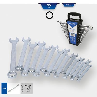 KS TOOLS BT011015 Spanner Set, ring/open ended