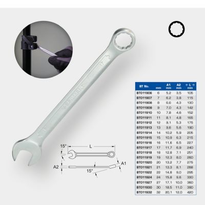 KS TOOLS BT011919 Ring-/Open End Spanner