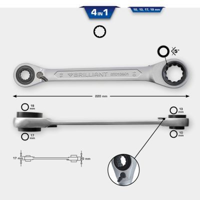 Ratchet Double Ring Spanner KS TOOLS BT013901