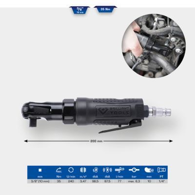 KS TOOLS BT160602 Ratchet Screwdriver (compressed air)