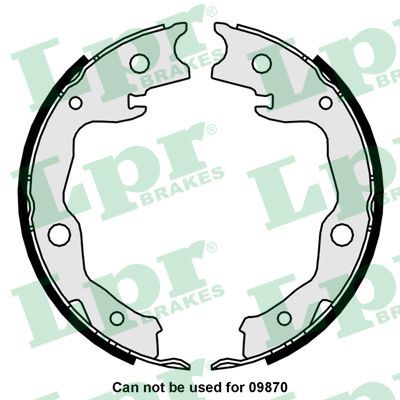 LPR 01034 Brake Shoe Set, parking brake