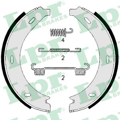 LPR 08740 Brake Shoe Set, parking brake