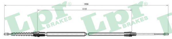 LPR C0001B Cable Pull, parking brake