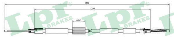 LPR C0003B Cable Pull, parking brake