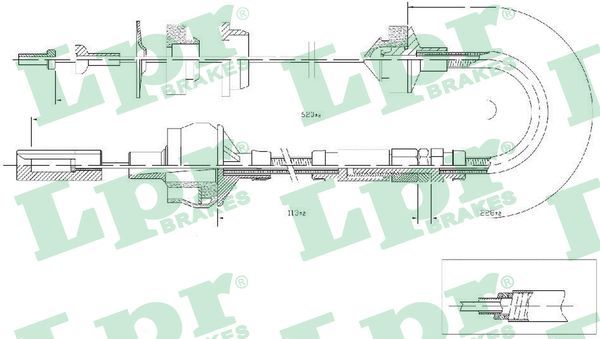 LPR C0012C Cable Pull, clutch control