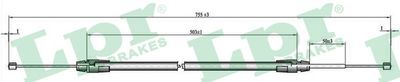 Cable Pull, parking brake LPR C0013B