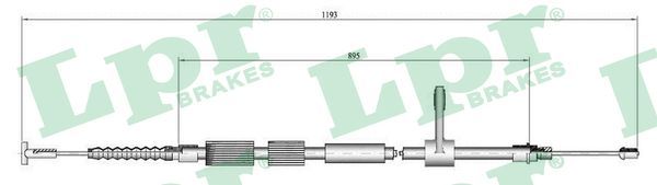 LPR C0016B Cable Pull, parking brake