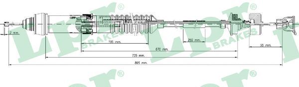 LPR C0016C Cable Pull, clutch control