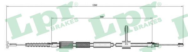 LPR C0017B Cable Pull, parking brake