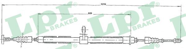LPR C0019B Cable Pull, parking brake