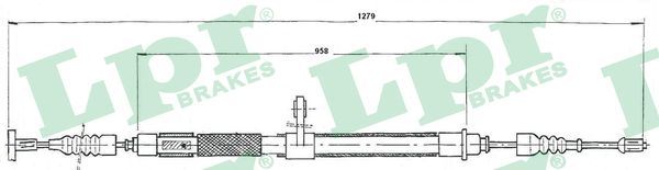 LPR C0020B Cable Pull, parking brake