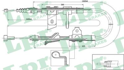 Cable Pull, parking brake LPR C0021B