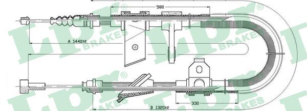 LPR C0022B Cable Pull, parking brake