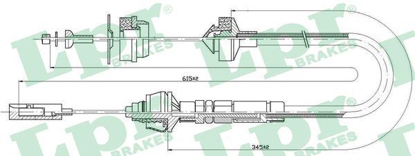 LPR C0025C Cable Pull, clutch control