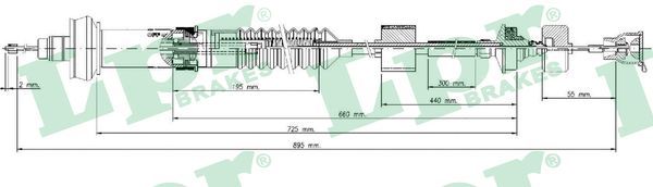 LPR C0028C Cable Pull, clutch control