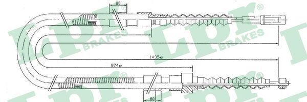 LPR C0031B Cable Pull, parking brake