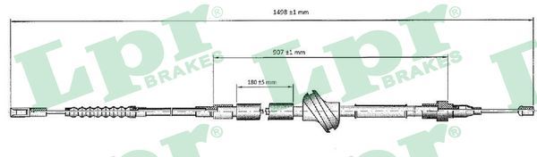 LPR C0033B Cable Pull, parking brake