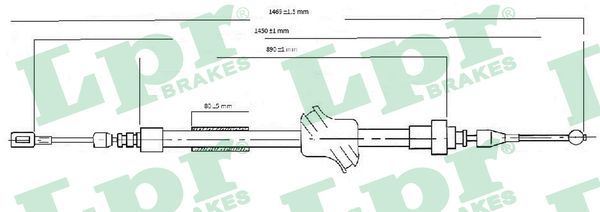 LPR C0034B Cable Pull, parking brake