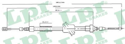 Cable Pull, parking brake LPR C0034B
