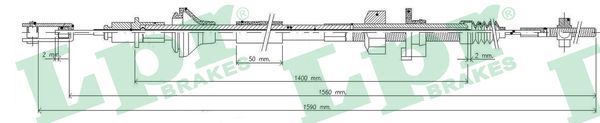 LPR C0034C Cable Pull, clutch control