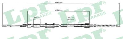 Cable Pull, parking brake LPR C0038B