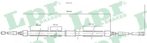 LPR C0039B Cable Pull, parking brake