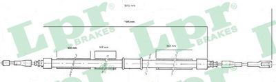 Cable Pull, parking brake LPR C0039B