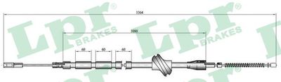 Cable Pull, parking brake LPR C0042B