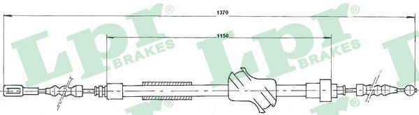 LPR C0044B Cable Pull, parking brake
