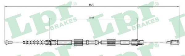 LPR C0049B Cable Pull, parking brake