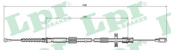 LPR C0050B Cable Pull, parking brake