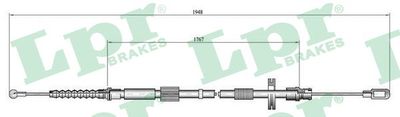 Cable Pull, parking brake LPR C0050B