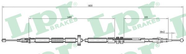 LPR C0052B Cable Pull, parking brake