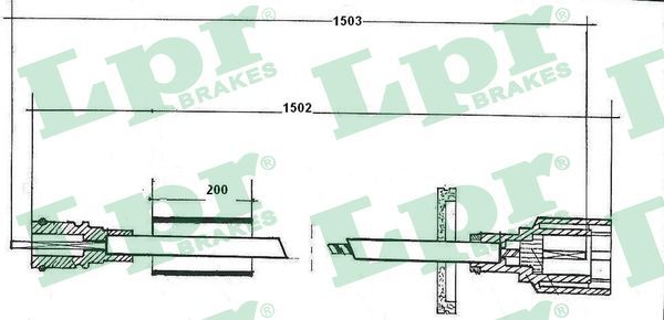 LPR C0053SP Speedometer Cable