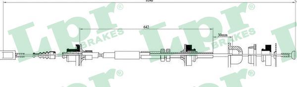 LPR C0058C Cable Pull, clutch control
