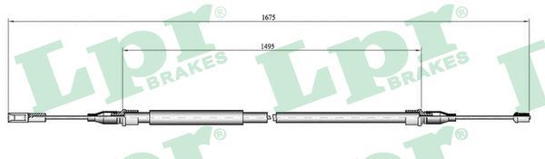 LPR C0059B Cable Pull, parking brake