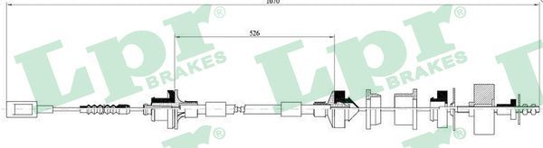 LPR C0061C Cable Pull, clutch control