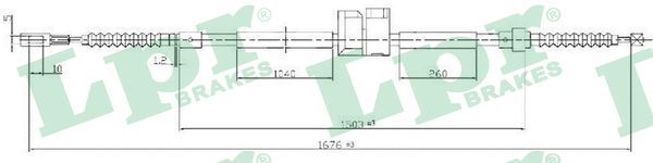 LPR C0062B Cable Pull, parking brake