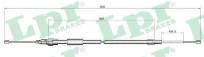 Cable Pull, parking brake LPR C0063B
