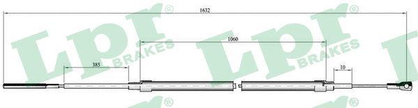 LPR C0069B Cable Pull, parking brake
