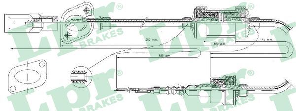 LPR C0070C Cable Pull, clutch control
