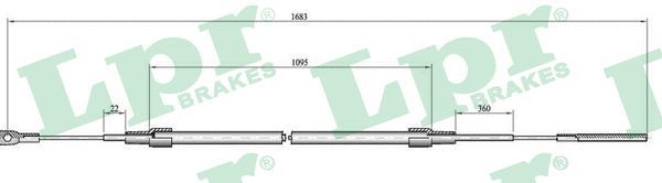 LPR C0071B Cable Pull, parking brake