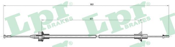 LPR C0077C Cable Pull, clutch control