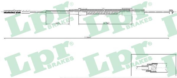 LPR C0078B Cable Pull, parking brake