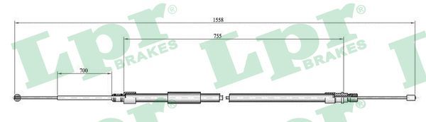 LPR C0080B Cable Pull, parking brake