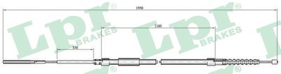 Cable Pull, parking brake LPR C0083B